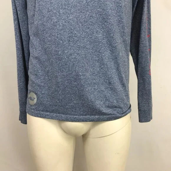 VINEYARD VINES - MEN'S XS -BLUE CREW NECK LONG SLEEVE PERFORMANCE T-SHIRT - Picture 4 of 7